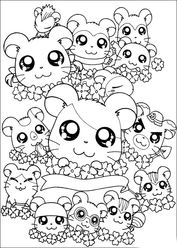 Hamhams Coloring Page: Color